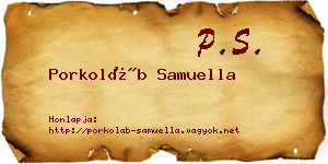 Porkoláb Samuella névjegykártya